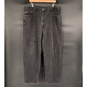 Vintage Levis Men's 550 Relaxed Fit Jeans W42 L30 Black Canada Red Tab Y2k 2001